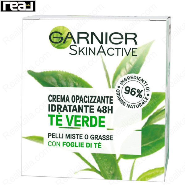 کرم آبرسان و مات کننده پوست عصاره چای سبز گارنیر Garnier Green Tea Cream 50ml