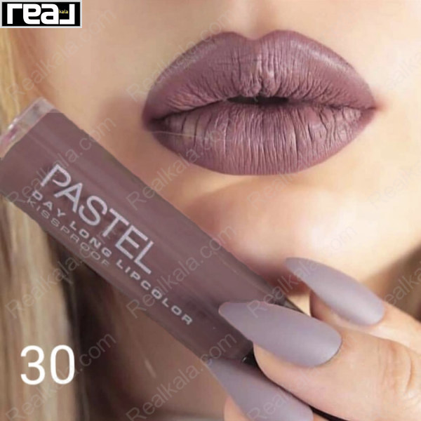 رژ لب Kissproof شماره 30 Pastel با رنگ گوشتی تیره و بافت سبک