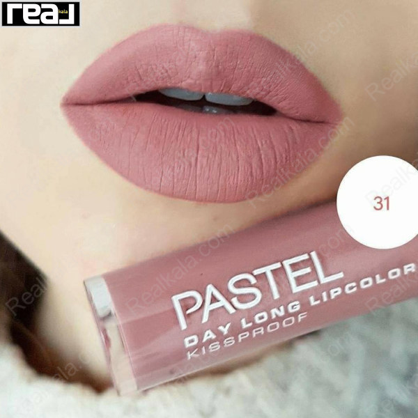 رژ لب Kissproof شماره 31 Pastel با رنگ صورتی کالباسی و بافت سبک