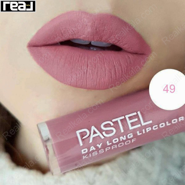 رژ لب Kissproof شماره 49 Pastel با رنگ صورتی چرک