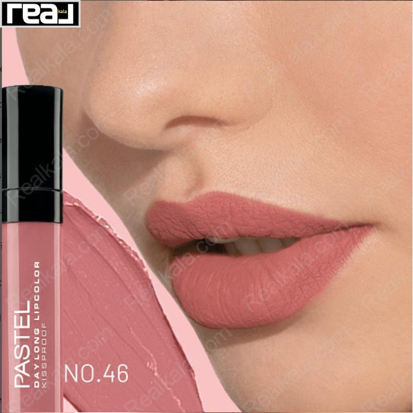 رژ لب مایع مات و بادوام پاستل شماره 46 Pastel Daylong Lipcolor Kissproof