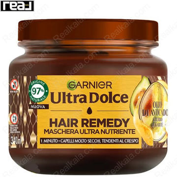 ماسک مو گارنیر Ultra Dolce تغذیه و بازسازی موهای خیلی خشک با Avocado Oil و Shea Butter