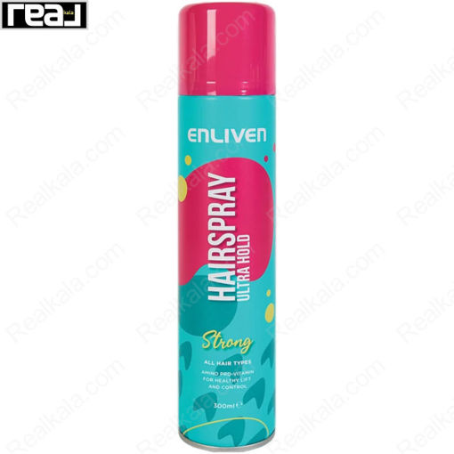 اسپری نگهدارنده فوق العاده قوی مو انلیون مناسب انواع مو Enliven Ultra Hold Strong Hair Spray 300ml