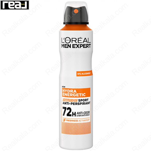 اسپری ضد تعریق لورال هیدار انرژتیک Loreal Hydra Anti Odour & 48H Anti Sweat Energetic Spray