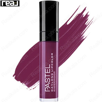 رژ لب مایع مات Pastel مدل Daylong شماره 19 با رنگ آلبالویی تیره و فرمول ضد انتقال