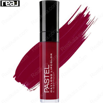 رژ لب مایع مات Pastel مدل Daylong شماره 36 با رنگ زرشکی تیره و فرمول ضد انتقال