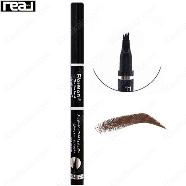 هاشور ابرو 4 خط فلورمار 48 ساعته شماره 02 Flarmear Liquid 4D Eyebrow Pen