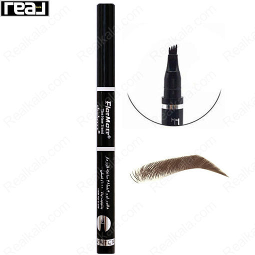 هاشور ابرو 4 خط فلورمار 48 ساعته شماره 03 Flarmear Liquid 4D Eyebrow Pen