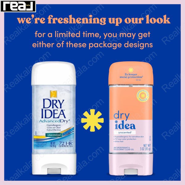 ضد تعریق ژله ای (مام) درای آیدیا مدل بدون بو 72 ساعته Dry Idea Unscented Gel 85g