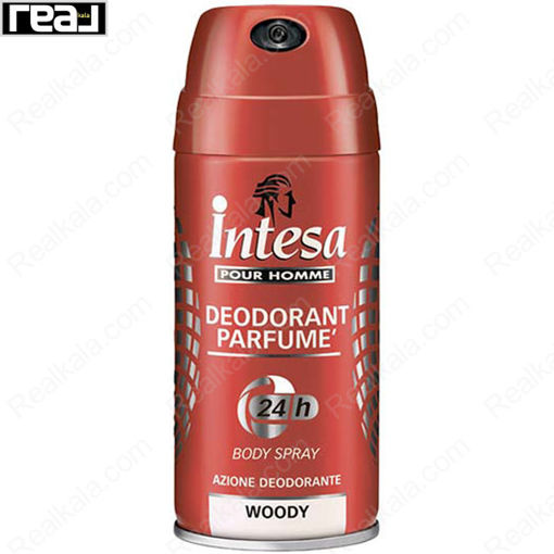 اسپری بدن اینتسا مدل وودی Intesa Pour Homme Woody Body Spray 150ml