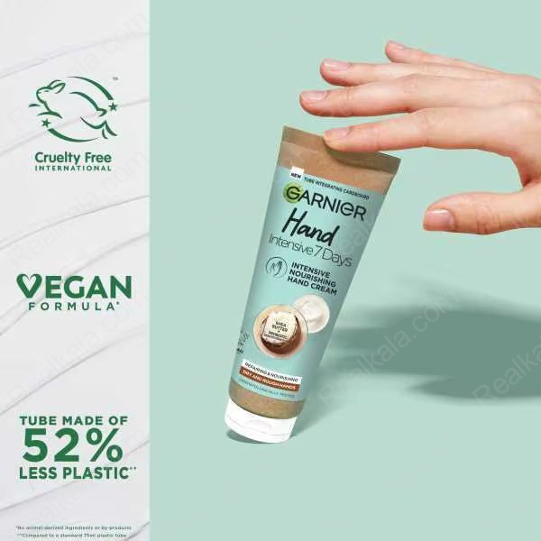 کرم دست مغذی قوی گارنیر مدل 7 روزه حاوی شی باتر Garnier Intensive 7 Days Shea Butter Hand Cream