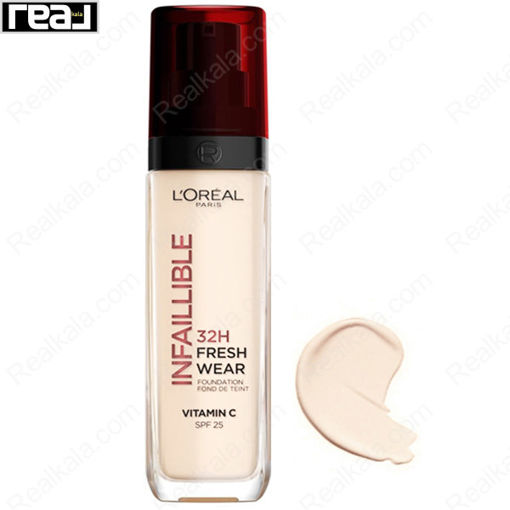 کرم پودر لورال اینفالیبل شماره ۱۵ ماندگاری ۳۲ ساعته LOreal Infallible 32H Fresh Wear Foundation Porcelain