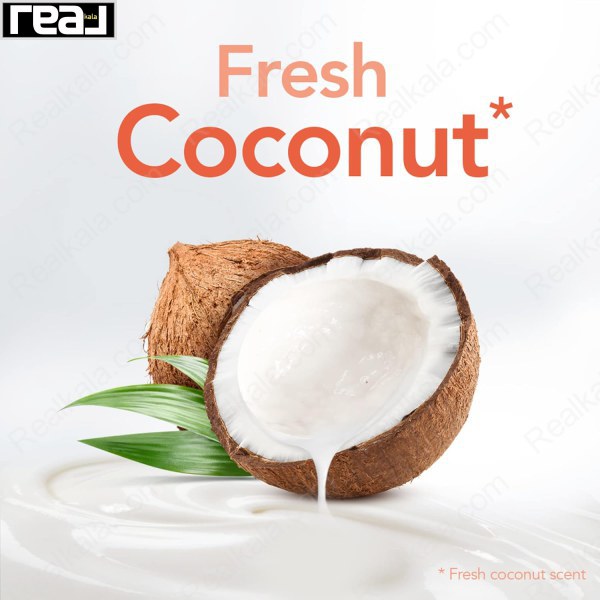 نمای تبلیغ رایحه نارگیل تازه در دئودورانت Lady Speed Stick Zero Fresh Coconut