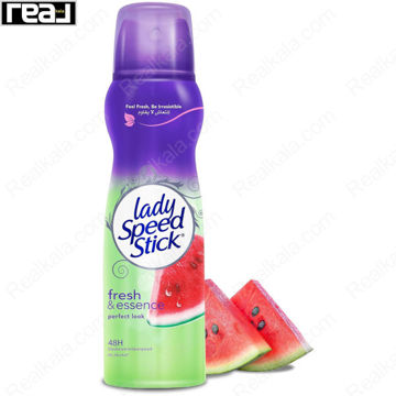 اسپری ضد تعریق زنانه لیدی اسپید استیک Fresh & Essence Perfect Look با رایحه هندوانه و محافظت 48 ساعته