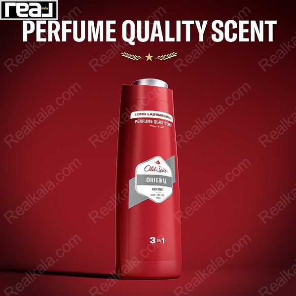 ژل شوینده 3 در 1 الد اسپایس مناسب سر و صورت و بدن مدل اورجینال Old Spice Original 3IN1 400ml