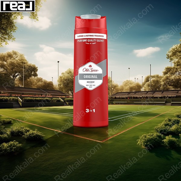 ژل شوینده 3 در 1 الد اسپایس مناسب سر و صورت و بدن مدل اورجینال Old Spice Original 3IN1 400ml