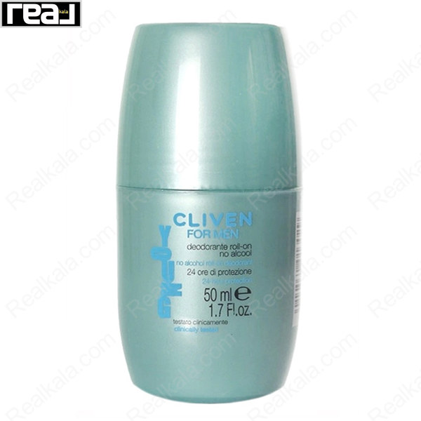 رول دئودورانت Cliven For Men Young بدون الکل، محافظت 24 ساعته، با رایحه ملایم و حس تازگی طولانی