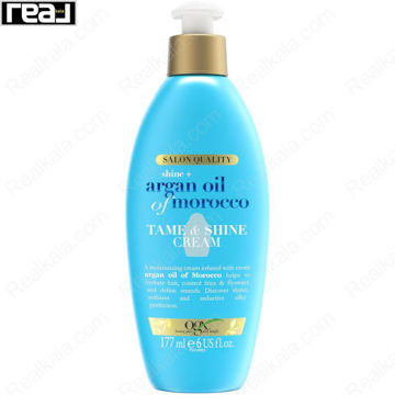 کرم مو او جی ایکس حالت دهنده و درخشان کننده Ogx Argan Oil Of Morocco Tame & Shine Cream 177ml