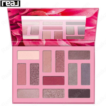 نمای داخل پالت سایه Essence Out In The Wild شامل 12 رنگ متنوع مات و شاین با بافت نرم و پیگمنت بالا