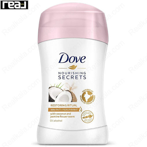 مام صابونی ضد تعریق داو مدل نارگیل و گل یاس Dove Stick Deodorant Coconut & Jasmine 40gr