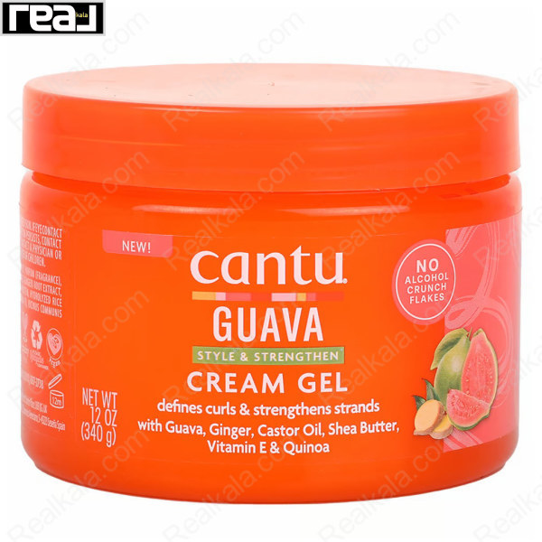 کرم ژل موی کانتو حاوی گوآوا Cantu Guava Curl Style & Strengthen Cream Gel