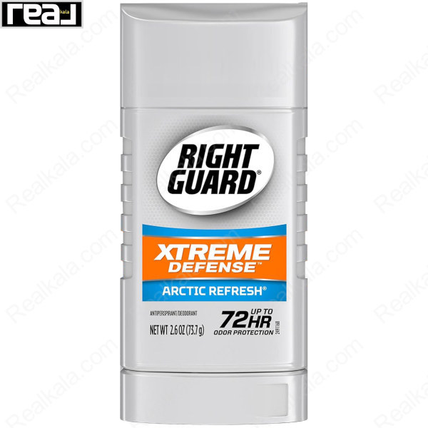 ضد تعریق (مام) استیک رایت گارد اکستریم دفنس مدل آرکتیک رفرش Right Guard Xtreme Defense Arctic Refresh Stick 73.7g