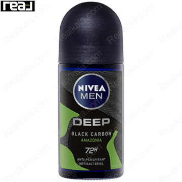 رول ضد تعریق نیوا مردانه DEEP Black Carbon Amazonia با ترکیب Black Charcoal، رایحه Amazonia، محافظت 72 ساعته و حس خشکی و تازگی طولانی‌مدت
