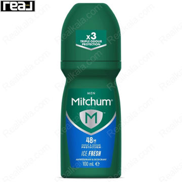 مام رول ضد تعریق مردانه میچام مدل آیس فرش Mitchum Ice Fresh Deodorant Roll On 100ml