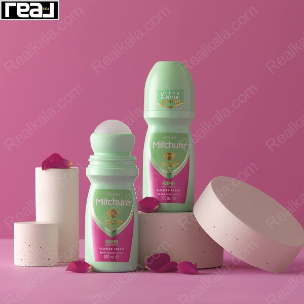 مام رول ضد تعریق زنانه میچام مدل فلاور فرش Mitchum Flower Fresh Deodorant Roll On 100ml