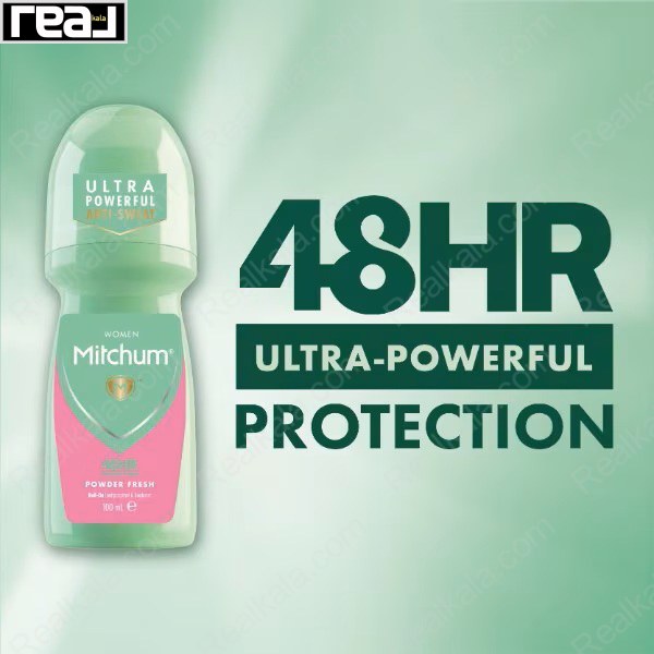 مام رول ضد تعریق زنانه میچام مدل پاودر فرش Mitchum Powder Fresh Deodorant Roll On 100ml