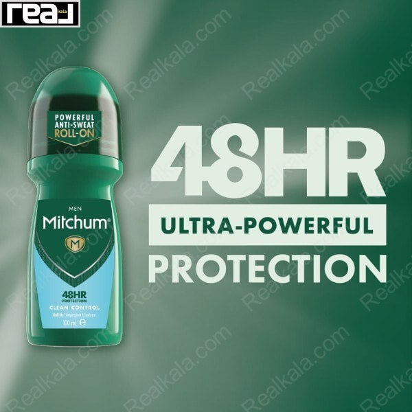 مام رول ضد تعریق مردانه میچام مدل کلین کنترل Mitchum Clean Control Deodorant Roll On 100ml