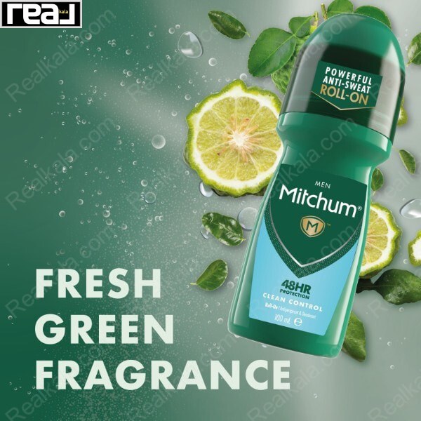 مام رول ضد تعریق مردانه میچام مدل کلین کنترل Mitchum Clean Control Deodorant Roll On 100ml