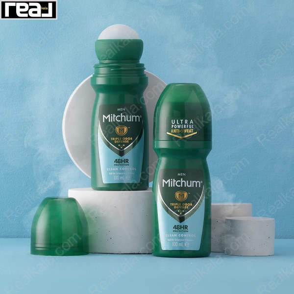 مام رول ضد تعریق مردانه میچام مدل کلین کنترل Mitchum Clean Control Deodorant Roll On 100ml