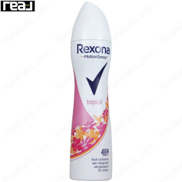 اسپری ضد تعریق رکسونا زنانه Tropical با رایحه گرمسیری و شاداب