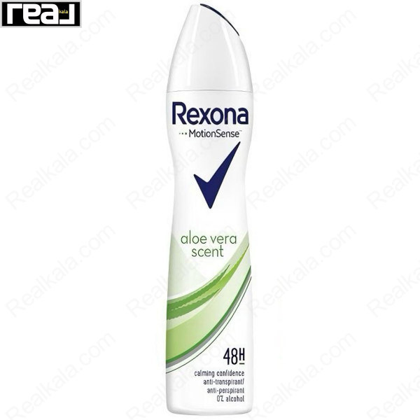 اسپری ضد تعریق رکسونا زنانه Aloe Vera با رایحه ملایم و آرامش‌بخش