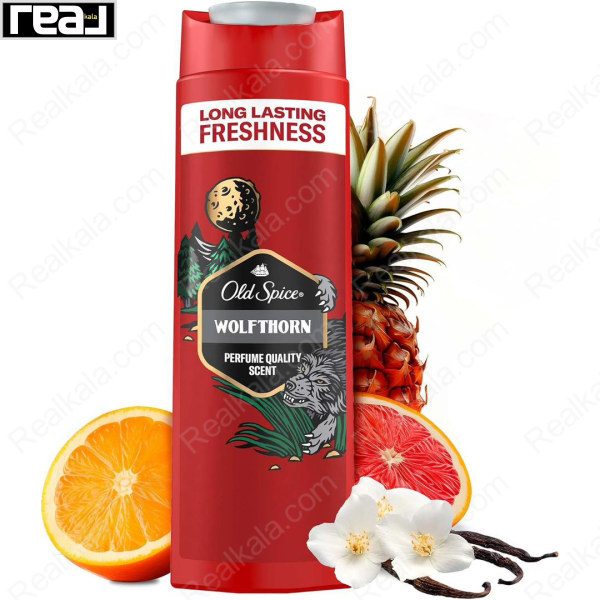 شامپو بدن 3 در 1 الد اسپایس مدل ولفتورن Old Spice Wolfthorn Body Hair Face Wash 400ml
