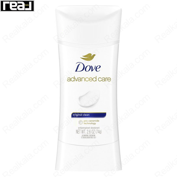 استیک ضد تعریق زنانه (مام) داو 72 ساعته مدل اورجینال کلین Dove Advanced Care Original Clean 74g