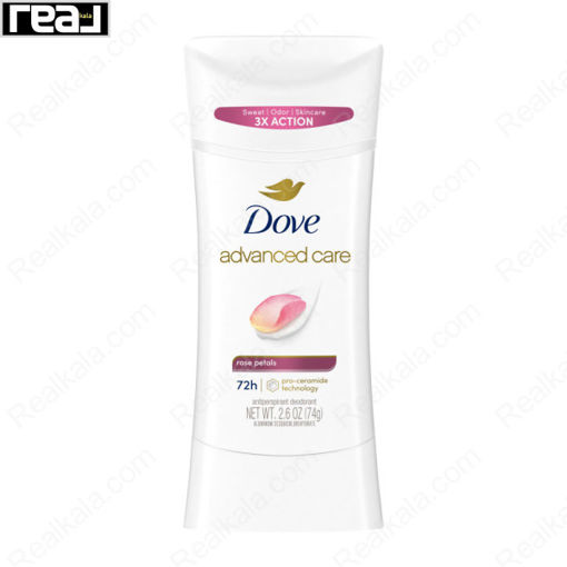 استیک ضد تعریق زنانه (مام) داو 72 ساعته مدل گلبرگ رز Dove Advanced Care Rose Petals 74g