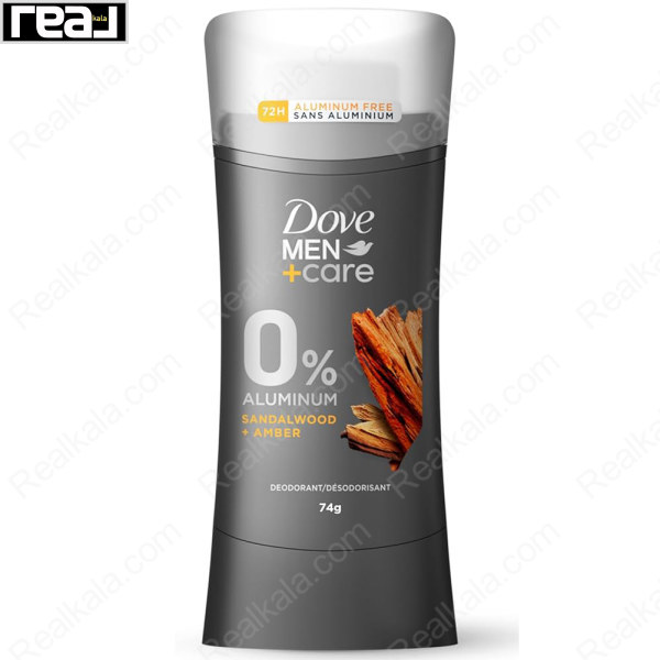 استیک ضد تعریق مردانه (مام) داو 72 ساعته مدل چوب صندل و عنبر Dove Men Care Sandalwood + Amber Deodorant 74g