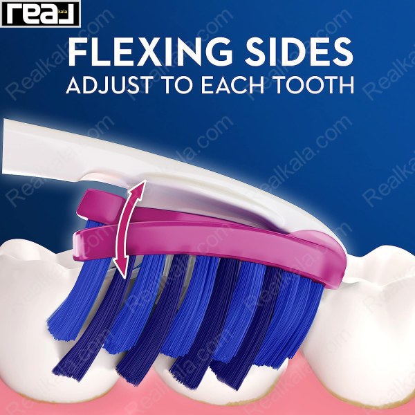 مسواک اورال بی مدل پرو فلکس برس متوسط Oral-B Toothbrush Pro-Flex Satin Eraser Medium