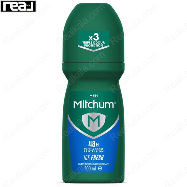 مام رول ضد تعریق مردانه میچام مدل آیس فرش Mitchum Ice Fresh Deodorant Roll On 100ml