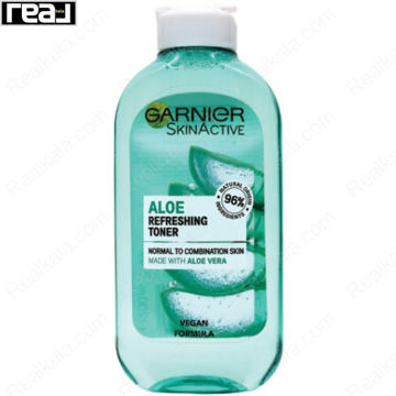 تونر پاکسازی پوست گارنیر حاوی عصاره آلوئه ورا Garnier Refreshing Toner With Aloe
