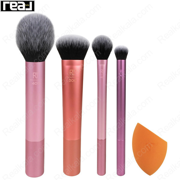ست براش آرایشی ریل تکنیک 5 تکه پد دار کد 01786 Real Techniques Everyday Essentials