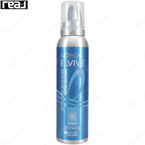 موس مو لورال مدل اکسترا ولوم Loreal Elvive Styliste Mousse Extra Volume 150ml