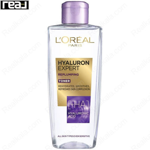 تونر هیالورونیک اسید لورال Loreal Replumping Hyaluron Expert Toner 200ml