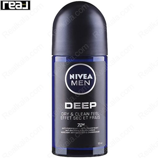 مام رول ضد تعریق مردانه نیوا دیپ درای اند کلین Nivea Men Deep Dry & Clean Roll On Deodorant
