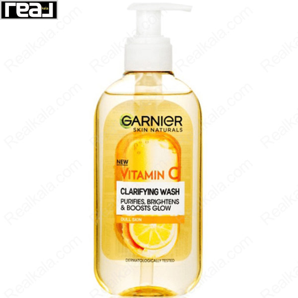 ژل شستشوی صورت گارنیر حاوی ویتامین سی Garnier Vitamin C Clarifying Wash