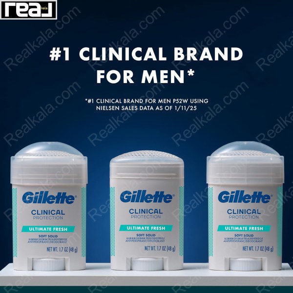 ضد تعریق (مام) کلینیکال ژیلت مدل التیمیت فرش Gillette Clinical Ultimate Fresh 48g