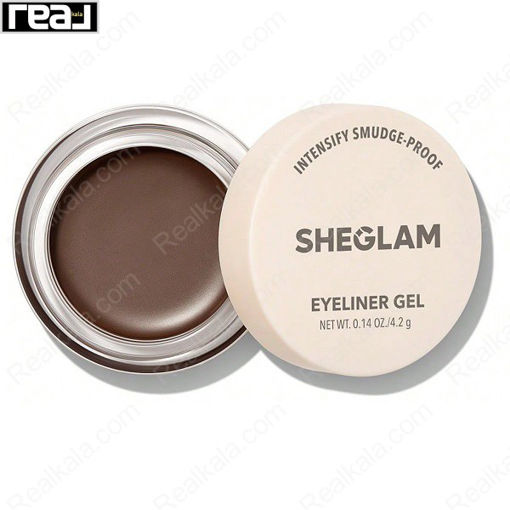 خط چشم ژله ای کاسه ای شیگلم رنگ قهوه ای SHEGLAM INTENSIFY SMUDGE-PROOF EYELINER GEL 4.2g