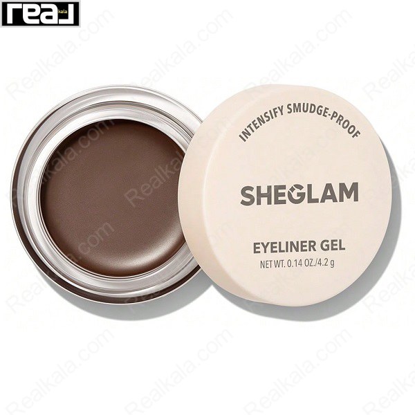 نمای روبروی خط چشم ژلی Sheglam مدل Intensify رنگ قهوه‌ای با بافت مات